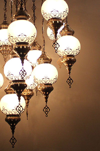 16in1 Size Ottoman Design Laser Antique Chandelier